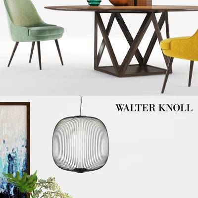 Walter Knoll Tobu Table and 375 Chair — Ver 3