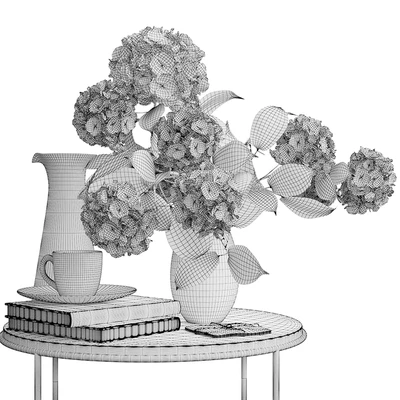 Decorative set, hydrangea 2 — Ver 2