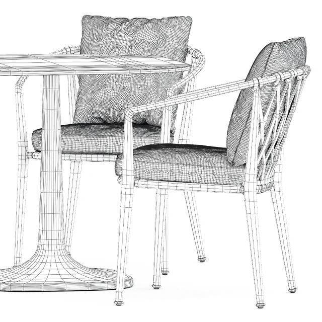 Erica outdoor chair and Fiore Outdoor table by bebitalia — Скачать
