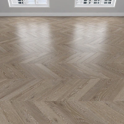 Parquet Oak, 3 types: herringbone, linear, chevron. — Ver 3