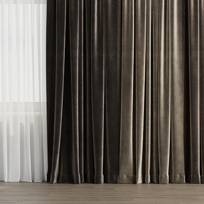 Curtain with rod 001 brown curtain HBH — Вид 7