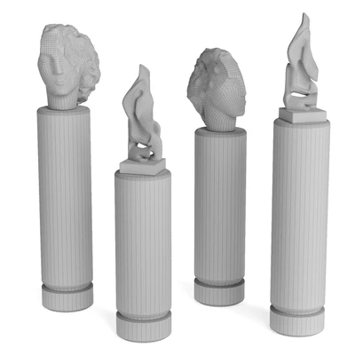 face and abstract pedestal — View 6