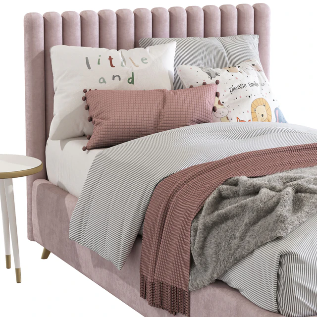 Bed with upholstered headboard 225 — Descargar