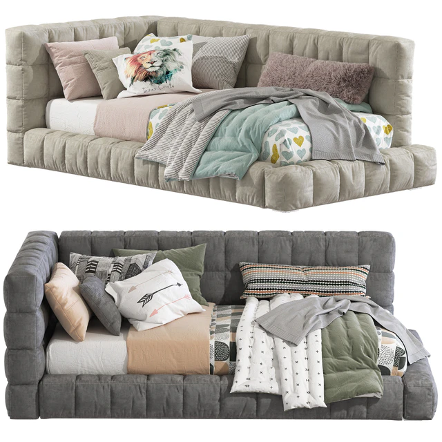 Bed Baldwin Lounge Corner Upholstered Bed 2 — Descargar