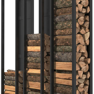 Wall firewood rack D790BK — Ver 4