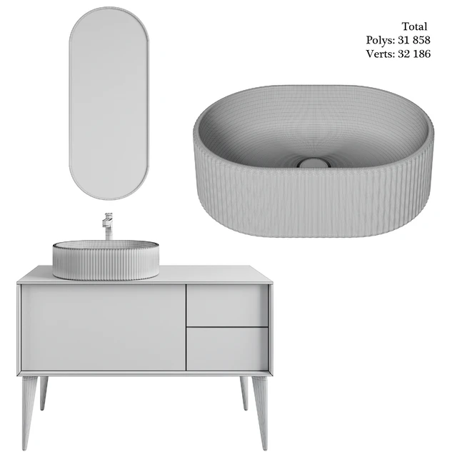 Vento washbasin and cabinet Atollo Kerama Marazzi — Descargar