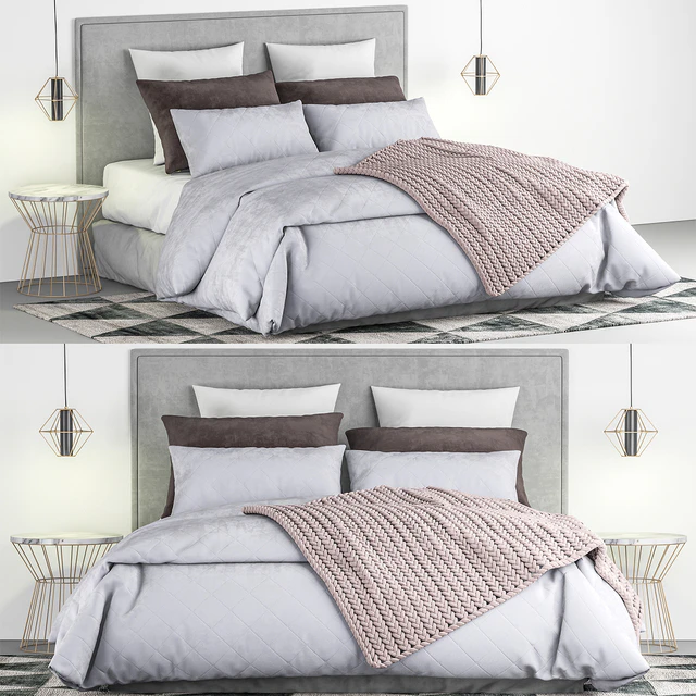 Bed and bed sheet set 1 — Скачать