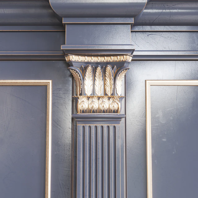 Лепнина стеновая панель с декоративной — Скачать