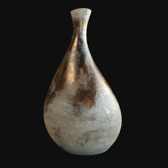 White Rough Terracotta with gold finish — Descargar