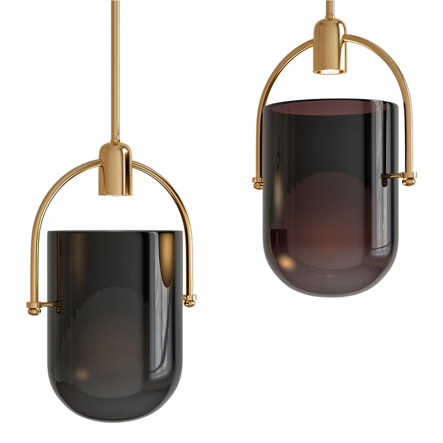 Mid Century Modern Chic 1 Light Pendant With Mouth-blown — Скачать