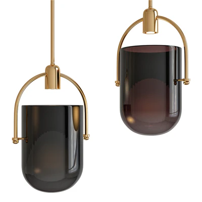 Mid Century Modern Chic 1 Light Pendant With Mouth-blown — Вид 1