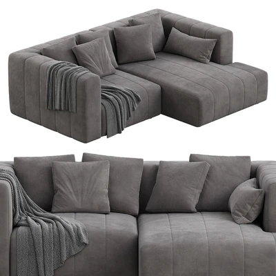Langham Channeled 2 Piece Sectional Sofa — Ver 5