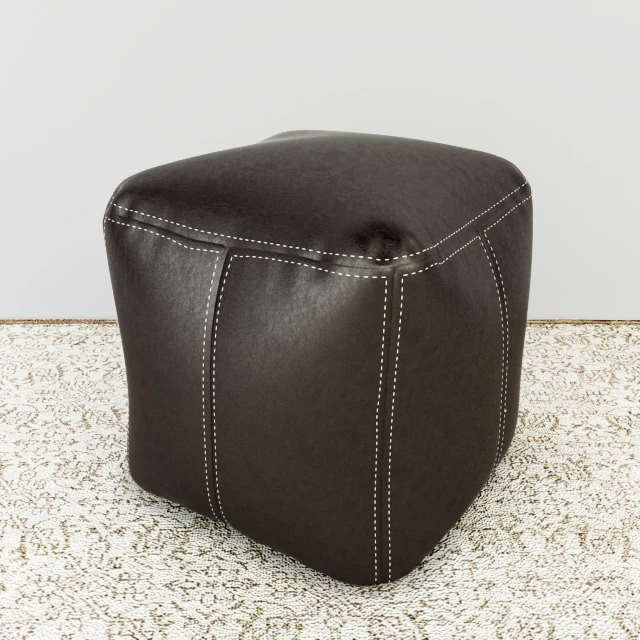 MOROCCAN LEATHER SQUARE POUF — Descargar