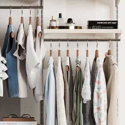 Wardrobe, wall module, dresses, clothes 2 — Ver 6