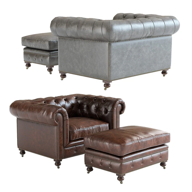 Restoration Hardware Kensington Leather Armchair — Descargar