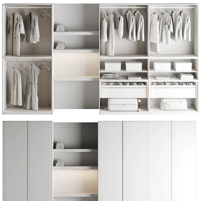Tumidei Armadio Anta Telaio Battente Wardrobe — Скачать