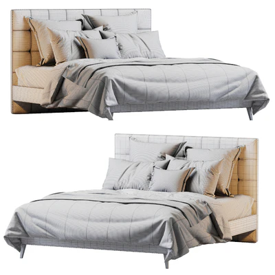Aquilla Tufted Upholstered Low Profile Platform Bed — Ver 6