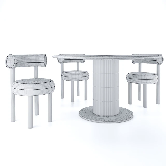 Tom Dixon FAT Dining chair & TUBE WIDE Dining table — Descargar