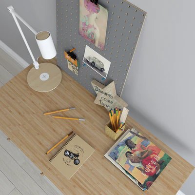 LILLASEN desk with decor — Ver 3