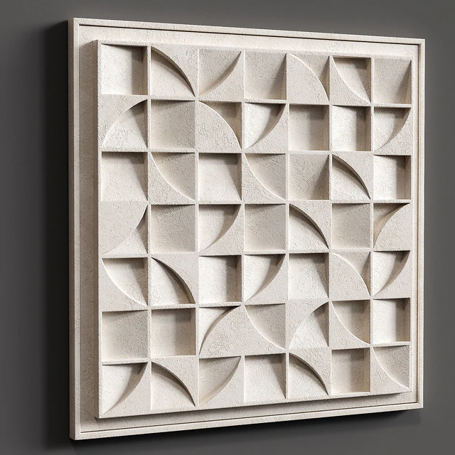 Рельеф White Puzzle Square — Скачать