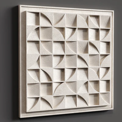 Рельеф White Puzzle Square — Вид 4