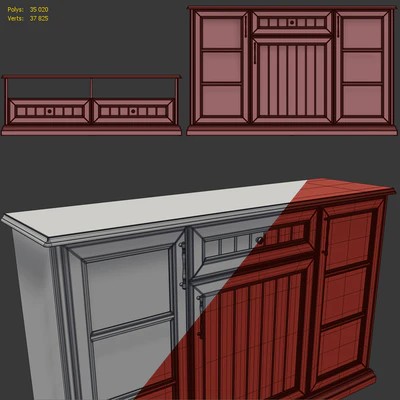 Chest of drawers and TV stand Margaret. Sideboard, TVstand by Lazurit — Ver 4