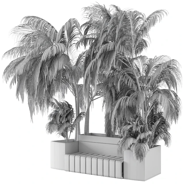 Outdoor Garden set bush and Tree - Garden Set 76 — Скачать