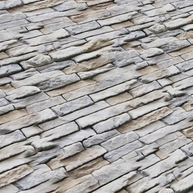 FB596 Exterior Stone Cladding facade | 3MAT | PBR | Seamless — Descargar