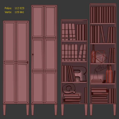 Шкаф книжный, однодверный Андерсен. Cabinet / bookcase by Etg-Home — Вид 3