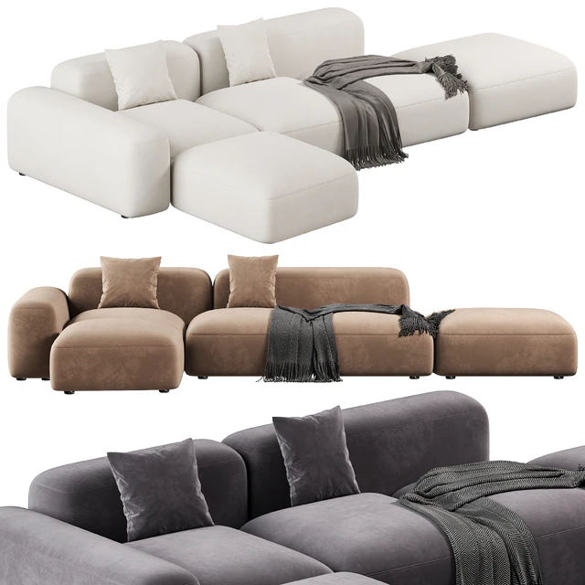 Customizable Sofa Lapis E019 — Скачать