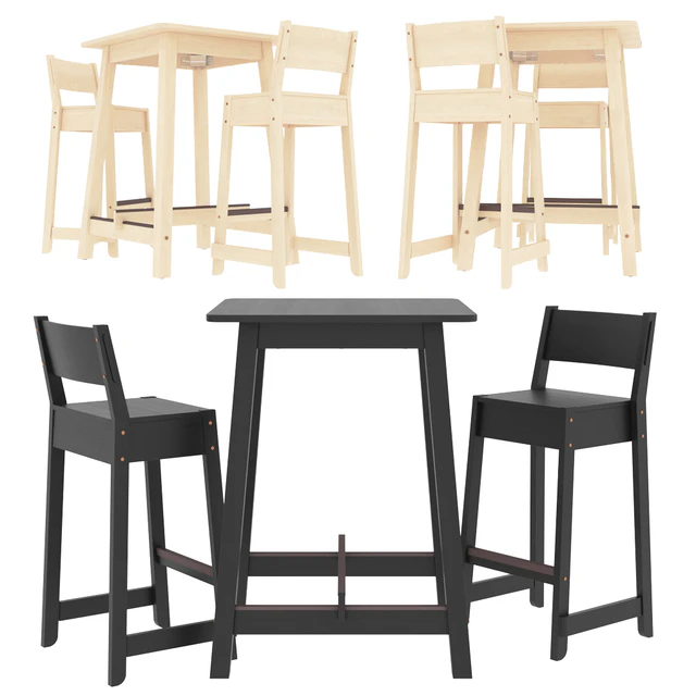 Барные табуреты и стол IKEA Norraker — Скачать