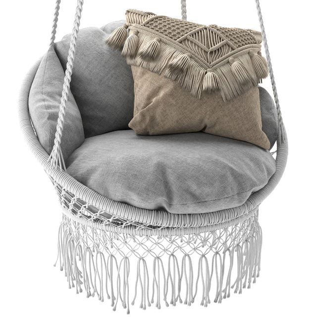 Deluxe Macrame Chair with Fringe — Descargar