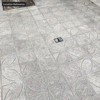 flower pattern honed aggregate concrete sidewalk texture — Вид 6