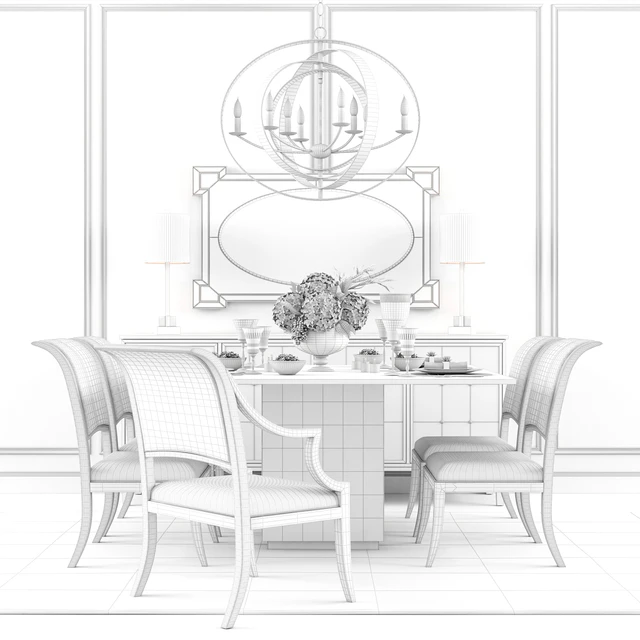 Trimbelle Dining Table (Bernhardt) — Скачать
