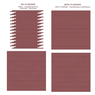Parquet set 03 / Natural Oak / 2 types — Ver 3