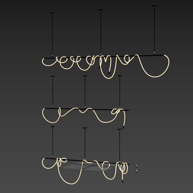 3Luke Lamp Pendant light (Tracer Bar 2 10 &14ft) | 3lights || 5mat | — Скачать