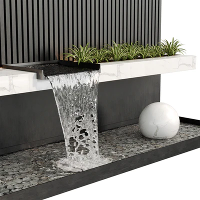 Modernist wall fountain 02 — Вид 4