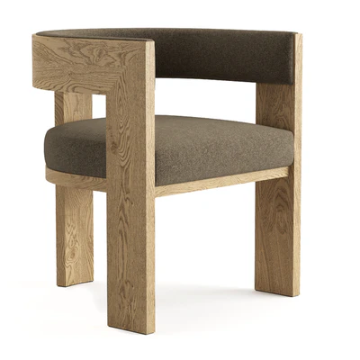 RH OAK TROPEZ ROUND DINING TABLE — Ver 6