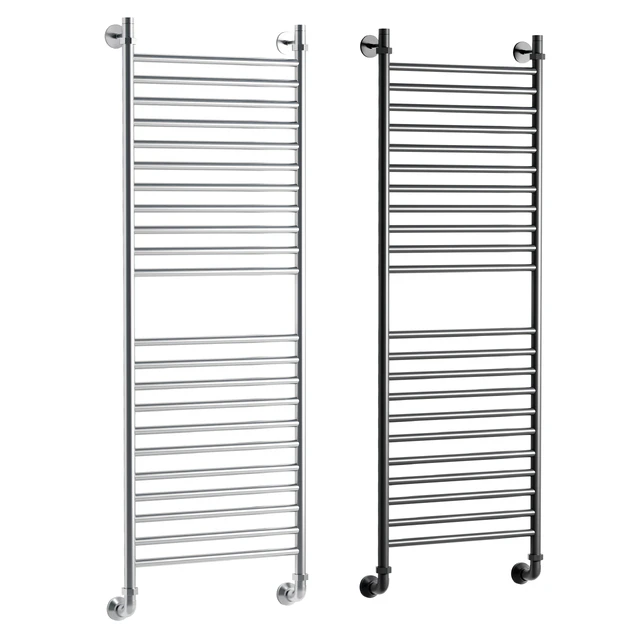 Water heated towel rail EWRIKA Medea S 120x40, matte black — Descargar
