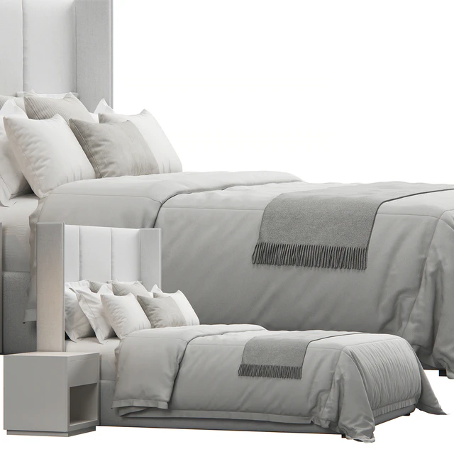 Striped Headboard Bed — Descargar