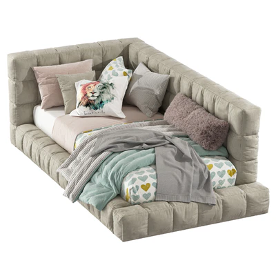 Bed Baldwin Lounge Corner Upholstered Bed 2 — Ver 5