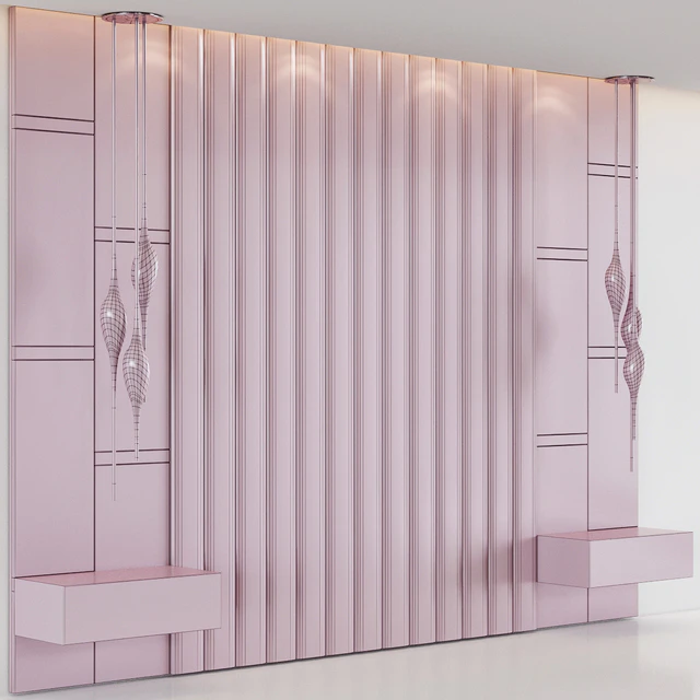Изголовье Rex Marble коричневый и бежевых тканевых панелей — Скачать