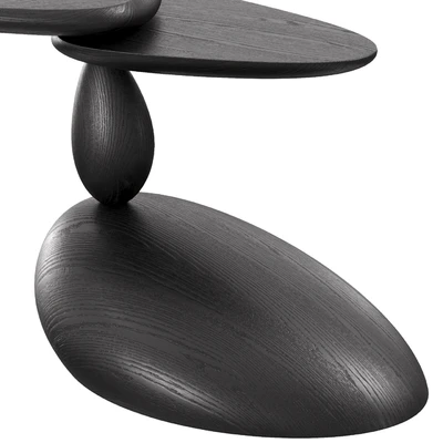 Stones and Twins coffee tables by WOODZENART from the Stone Story collection — Ver 6