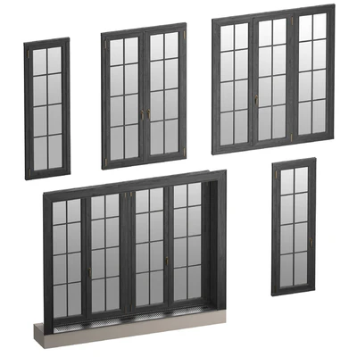 Collection of classic windows. 5 models — Ver 1