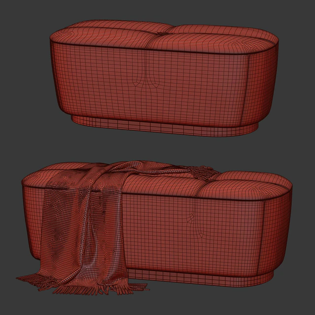 Minotti Jacques ottomans / Банкетка — Скачать