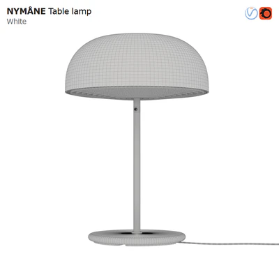 IKEA NYMANE Table Lamp White — Ver 3
