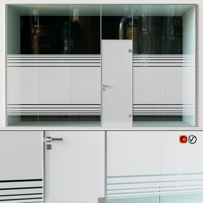 Glass office partitions Doors — Ver 4