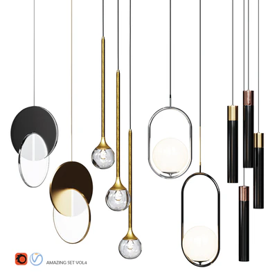 Four Pendant Lights amazing set vol.4 — Ver 1