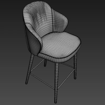 Minotti Leslie Steel Counter Stool — Ver 3