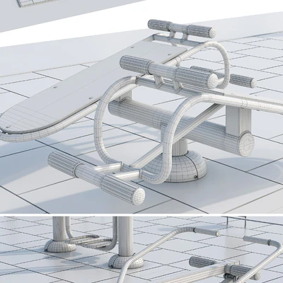 Sports ground with outdoor exercise trainers. Playground — Ver 7